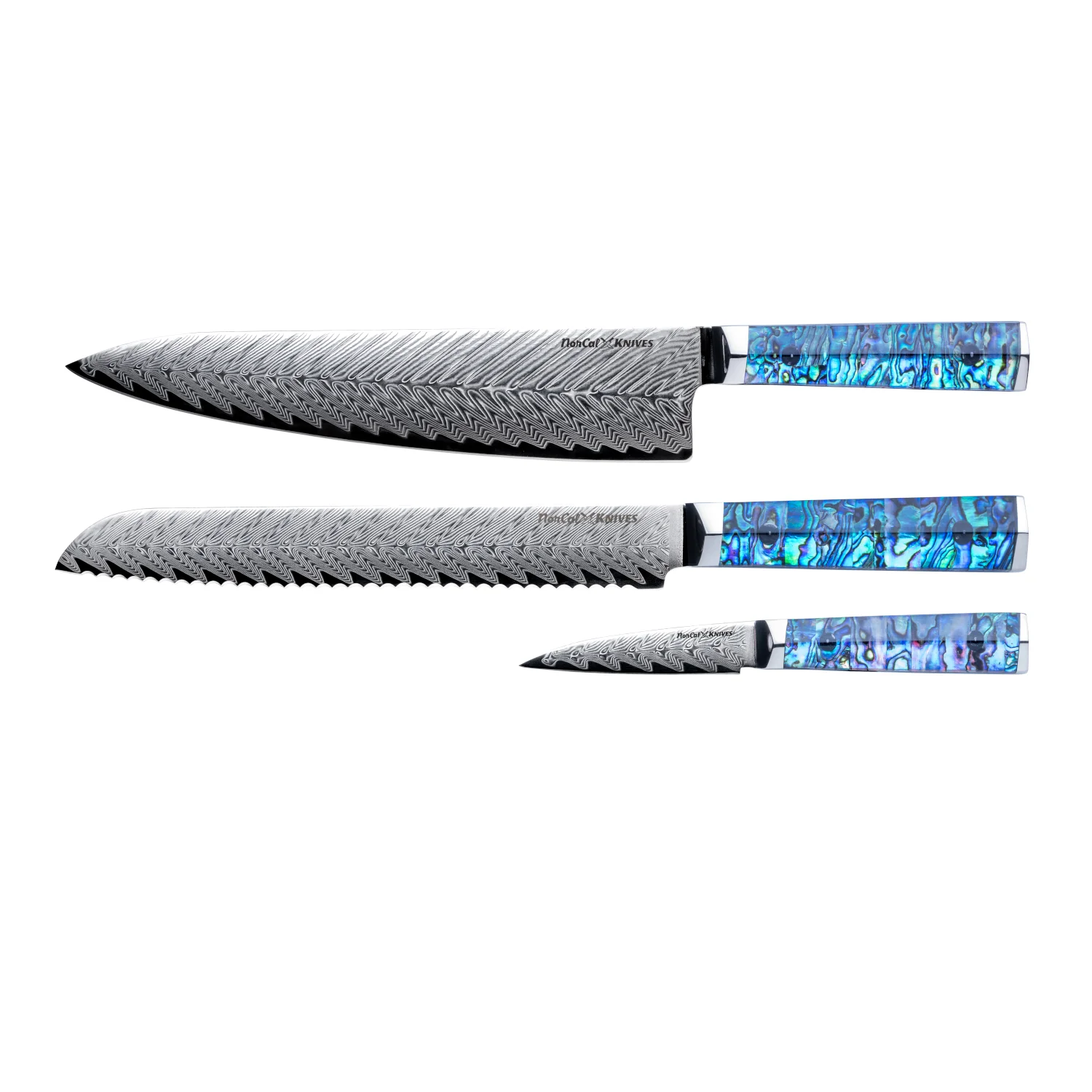 NorCal Knives — Abalone Handle 3 piece Chef Set